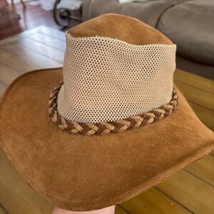 Vintage Henschel Hat CO leather hat size M